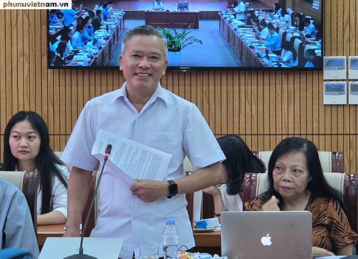 TS Nguyễn Văn Pha - Ủy viên Đoàn Chủ tịch UBTƯ MTTQ Việt Nam, nguyên Phó Chủ tịch UBTƯ MTTQ Việt Nam - phát biểu.