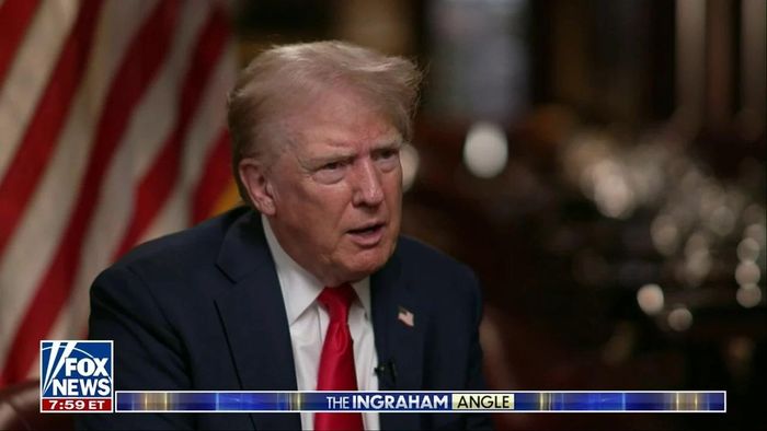 Tổng thống Mỹ Donald Trump trả lời phỏng vấn với Fox News. Ảnh: Fox News.