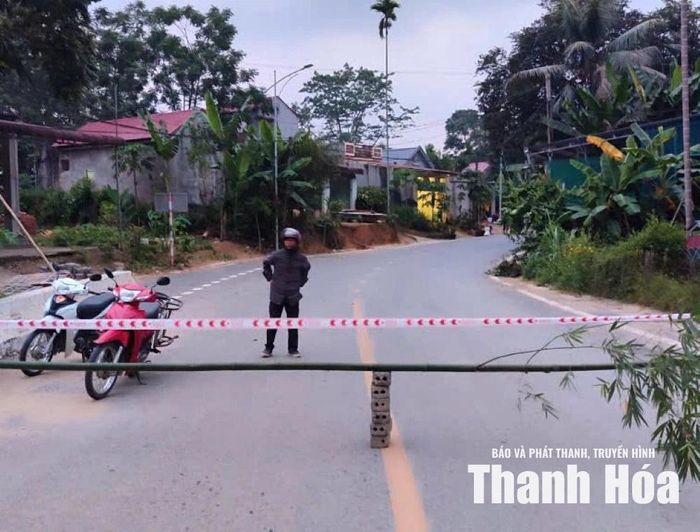 UBND xã Linh Sơn đã thực hiện rào chắn, cảnh báo người dân và phương tiện không lưu thông qua tuyến.
