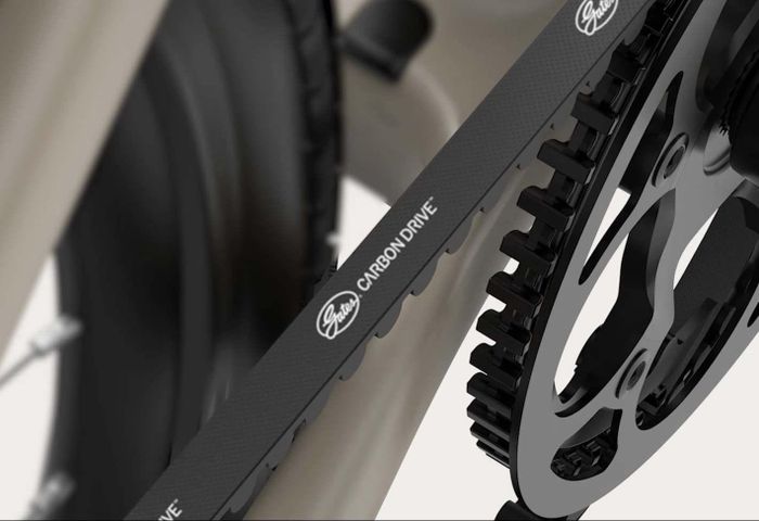 A Gates carbon belt is used