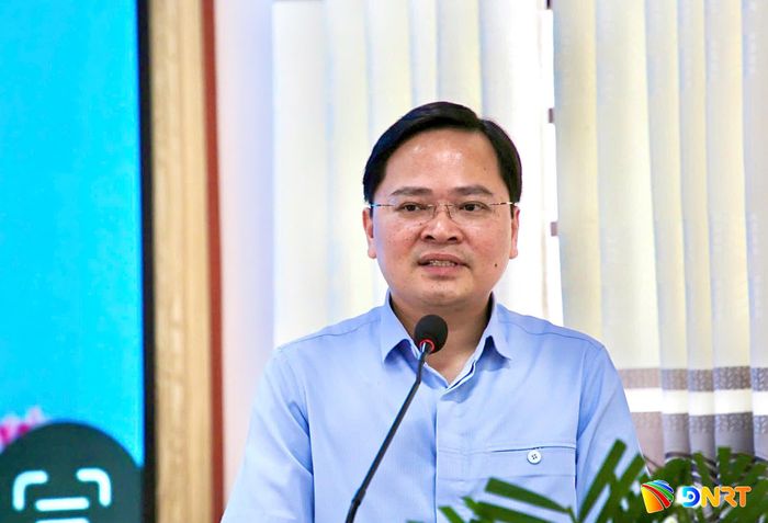 Chủ tịch Tổng Liên đoàn Lao động Việt Nam Nguyễn Anh Tuấn phát biểu tại chương trình gặp mặt. Ảnh: ALĂNG NGƯỚC
