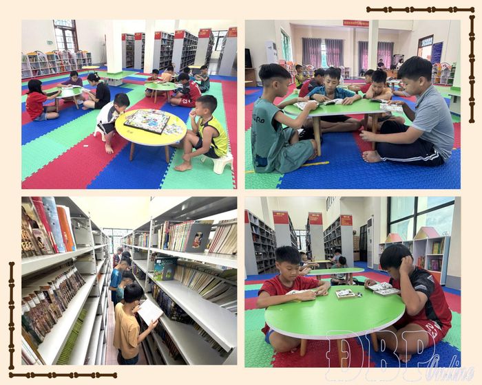 Học sinh đến Thư viện tỉnh đọc sách và trải nghiệm trong dịp hè.
