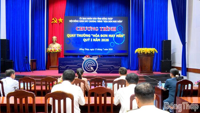 Quang cảnh buổi quay thưởng.