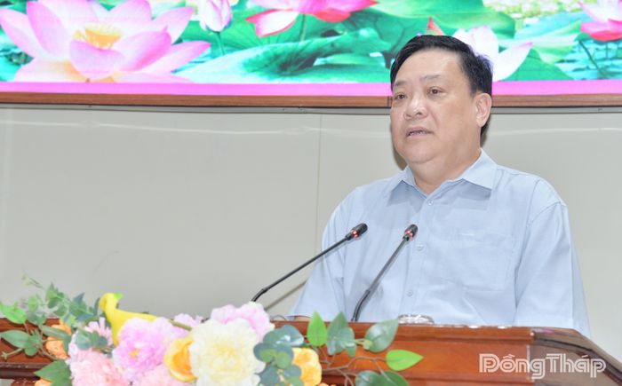 Đồng chí Phạm Thành Ngại phát biểu kết luận hội nghị.