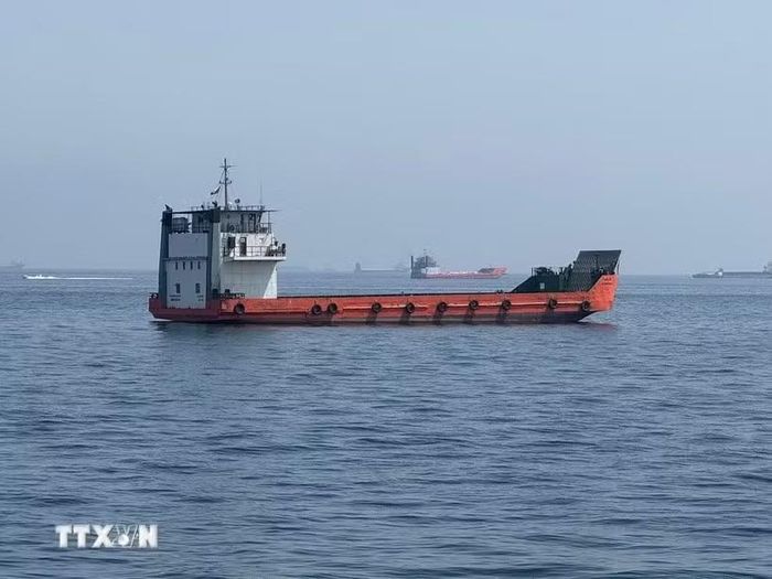  Tàu thương mại chờ đi qua eo biển Hormuz. Ảnh: THX/TTXVN 