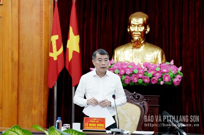 Thủ tướng Chính phủ Lê Minh Hưng phát biểu chỉ đạo tại buổi làm việc