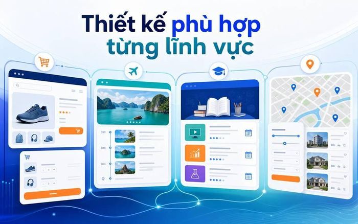 Mỗi lĩnh vực kinh doanh cần cấu trúc nội dung và chức năng website khác nhau.