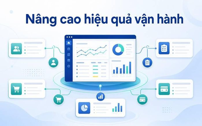 Website có thể kết nối dữ liệu giữa các bộ phận, góp phần giảm thao tác thủ công.