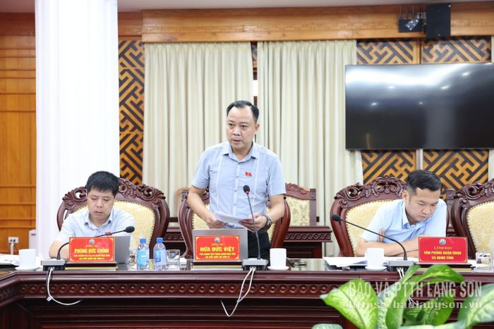 Đại biểu Quốc hội tỉnh phát biểu ý kiến tại chương trình làm việc