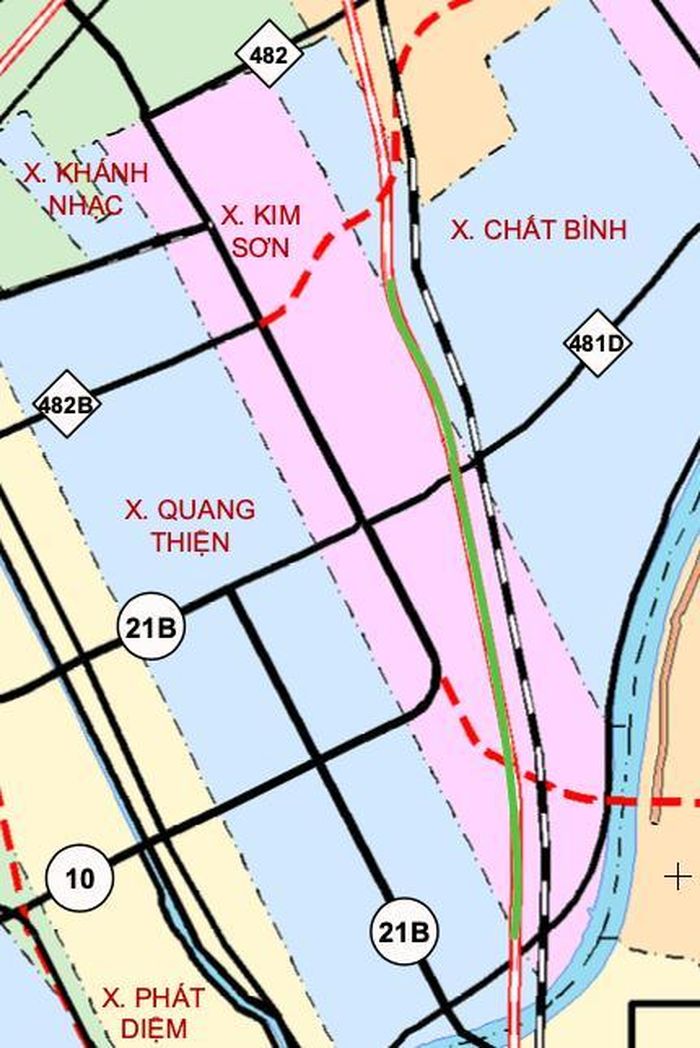 Tuyến đường sẽ mở trong phạm vi xã Kim Sơn theo sơ đồ phương hướng phát triển kết cấu hạ tầng kỹ thuật tỉnh Ninh Bình thời kỳ 2021 - 2030.