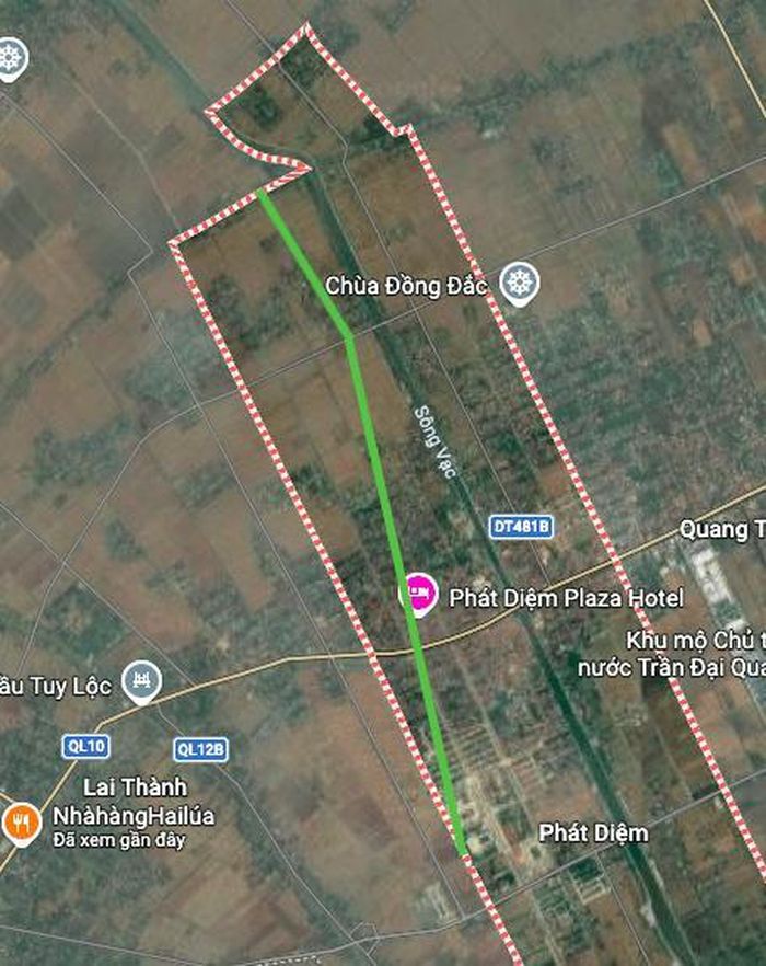Hình ảnh thực địa trên Google vệ tinh.