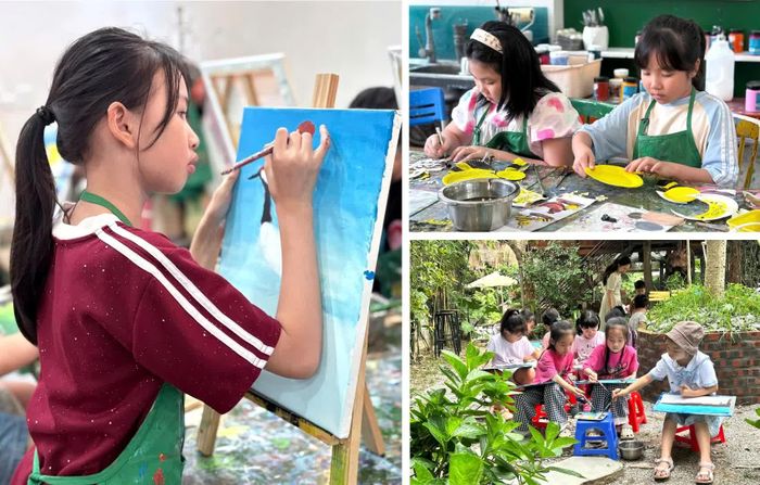 Lớp năng khiếu mỹ thuật dành cho các em nhỏ.