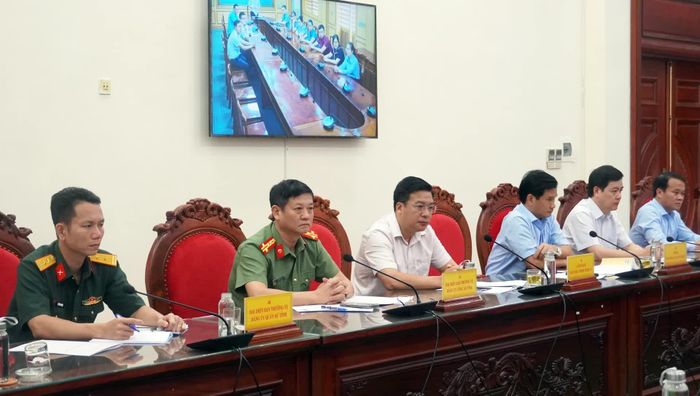 Đại biểu dự hội nghị tại điểm cầu Tỉnh ủy - Ảnh: N.M