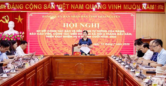 Quang cảnh Hội nghị sơ kết diễn ra chiều 15-7.