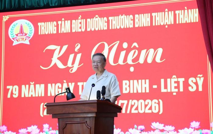 Đồng chí Tổng Bí thư, Chủ tịch nước Tô Lâm phát biểu.