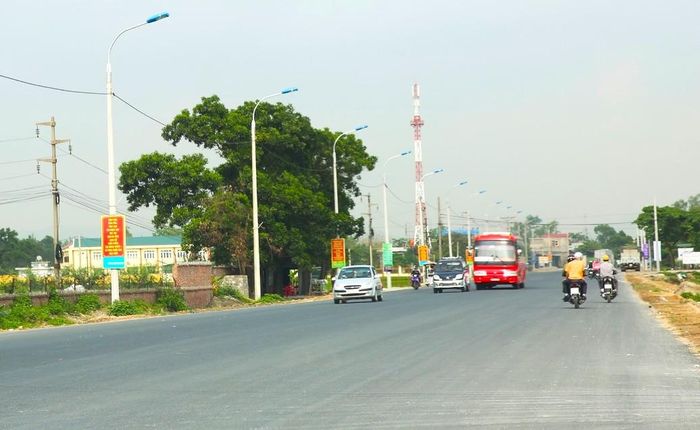 Một đoạn quốc lộ 18B qua tỉnh Bắc Ninh.