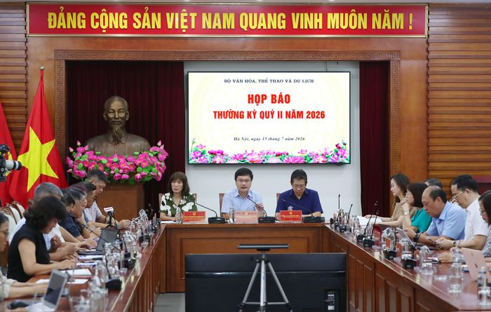 Hình ảnh tại Họp báo thường kỳ quý II/2026 của Bộ Văn hóa, Thể thao và Du lịch. (Ảnh: Trần Huấn).
