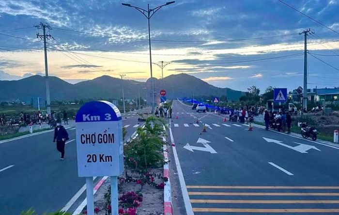 Hiện trường vụ tai nạn - Ảnh: Nguyễn Thanh.
