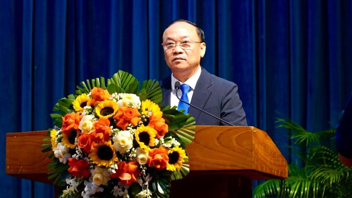 Bí thư Tỉnh ủy Thái Đại Ngọc phát biểu chỉ đạo.