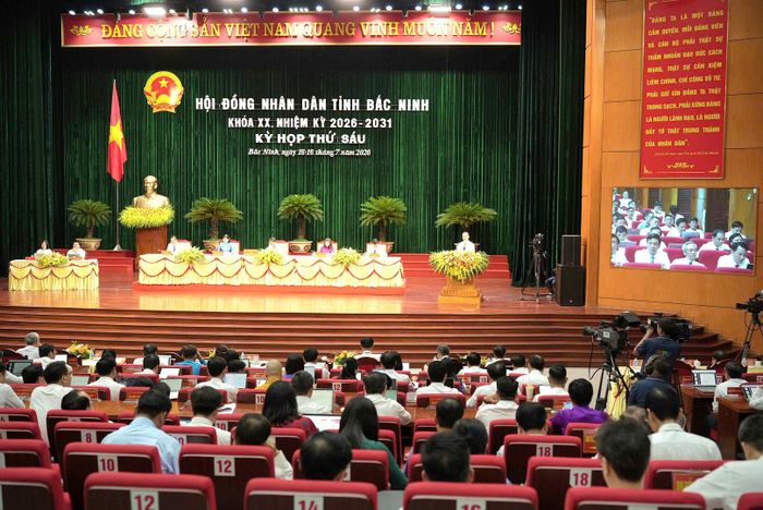 Quang cảnh Kỳ họp thứ Sáu, HĐND tỉnh Bắc Ninh khóa XX