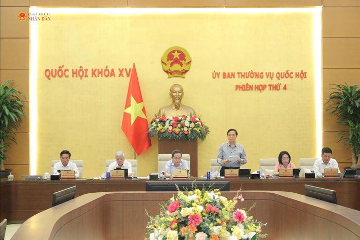 Phó Chủ tịch Quốc hội Nguyễn Khắc Định điều hành phiên họp