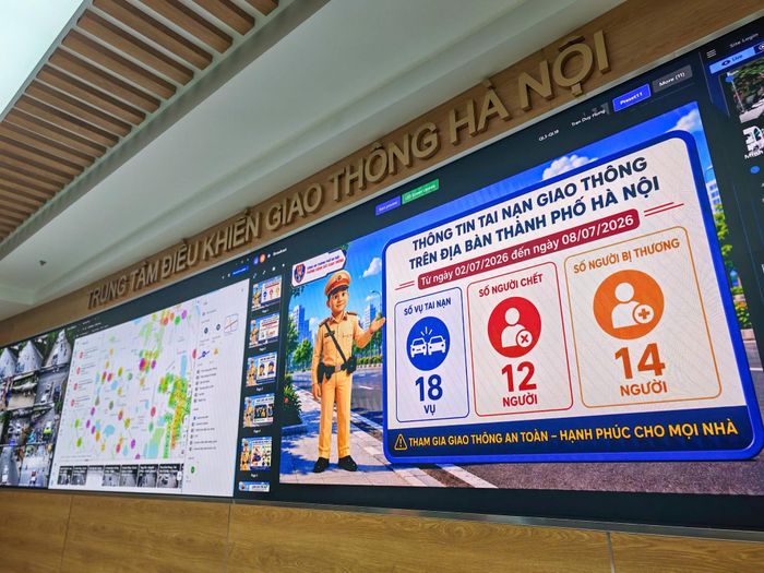 Thông tin được truyền trực tiếp từ Trung tâm Điều khiển giao thông Hà Nội