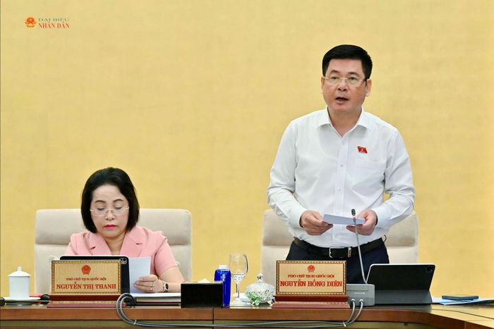 Phó Chủ tịch Quốc hội Nguyễn Hồng Diên điều hành phiên họp