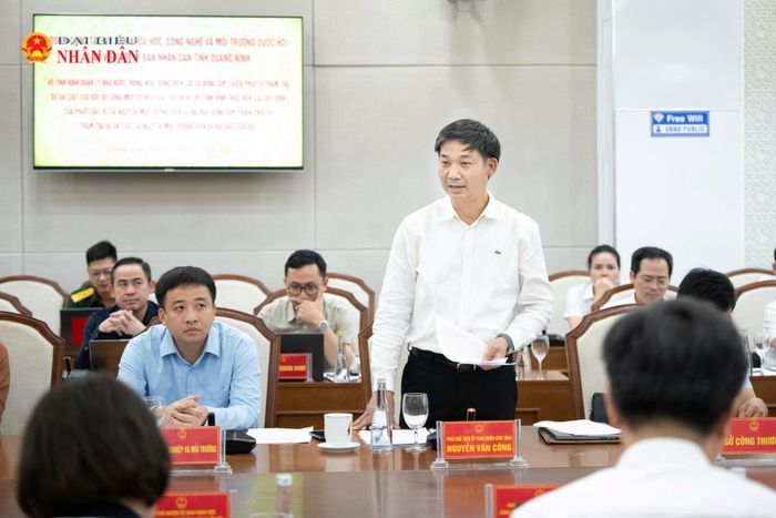 Phó Chủ tịch UBND tỉnh Quảng Ninh Nguyễn Văn Công phát biểu