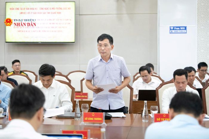 Phó Giám đốc Sở Công Thương tỉnh Quảng Ninh Nguyễn Tiến Dũng phát biểu