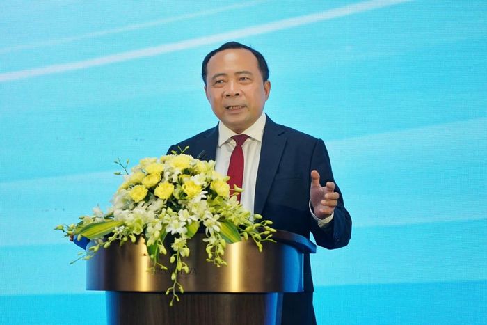 Bộ trưởng Bộ Khoa học và Công nghệ Vũ Hải Quân phát biểu tại Hội nghị
