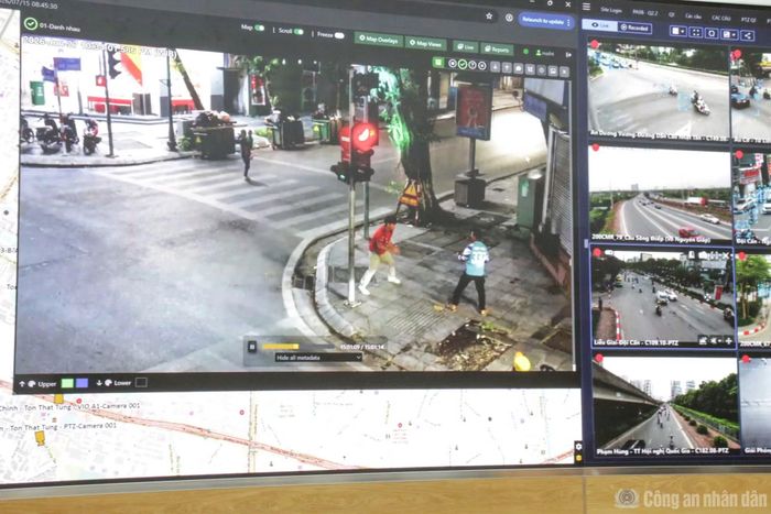 Camera AI ghi lại một đám cháy và vụ ẩu đả trên phố.