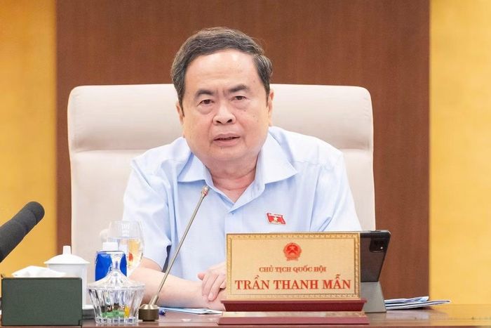 Chủ tịch Quốc hội Trần Thanh Mẫn phát biểu tại phiên họp.