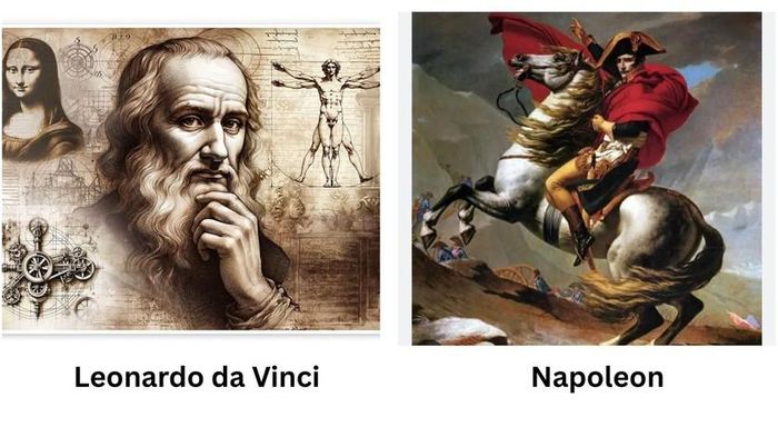 Leonardo da Vinci và Napoleon đều thuận tay trái.