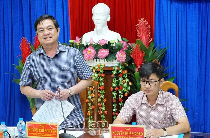  Phó Chủ tịch UBND tỉnh Huỳnh Chí Nguyện phát biểu chỉ đạo tại buổi làm việc.