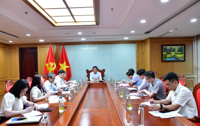 Quang cảnh buổi làm việc. Ảnh: Thu Hường