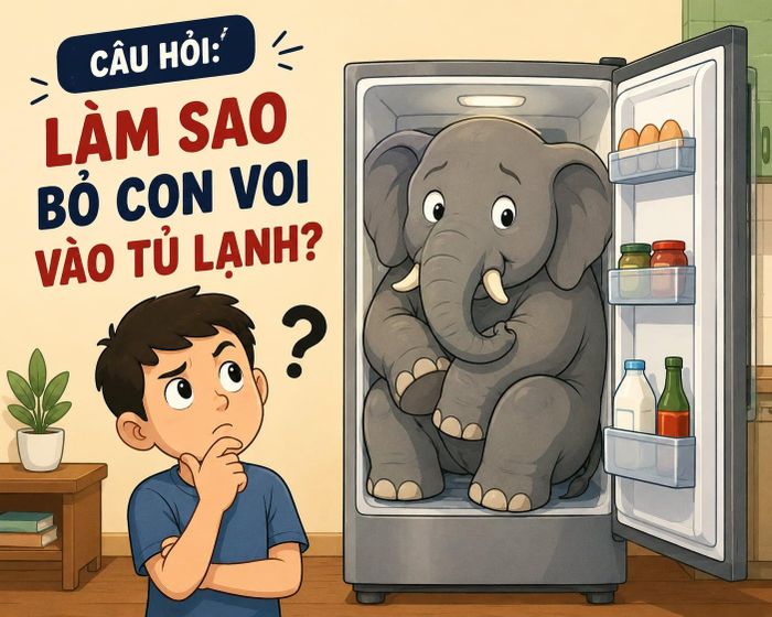 Làm sao bỏ con voi vào tủ lạnh. (Ảnh minh họa)