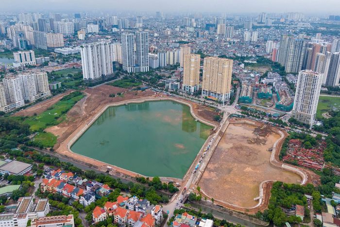 Hồ Đồng Bông 2 nhìn từ trên cao. Ảnh: CTV.