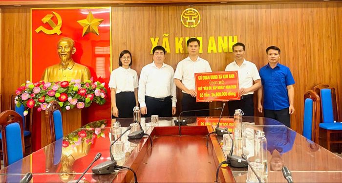 Xã Kim Anh đã phát động ủng hộ Quỹ Đền ơn đáp nghĩa năm 2026 nhằm chăm lo đời sống vật chất, tinh thần cho người có công với cách mạng. Ảnh: Lương Giang