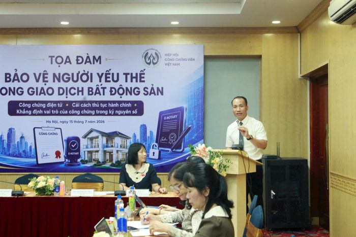 Luật sư Nguyễn Xuân Anh, Chánh văn phòng Liên đoàn Luật sư Việt Nam, Giám đốc Công ty Luật TNHH ABA Việt Nam chia sẻ tại chương trình. Ảnh: Hồng Nhung