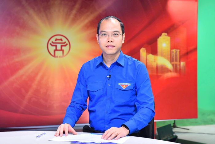 Anh Nguyễn Tiến Hưng, Bí thư Thành đoàn Hà Nội chia sẻ tại Chương trình. Ảnh: Phan Anh
