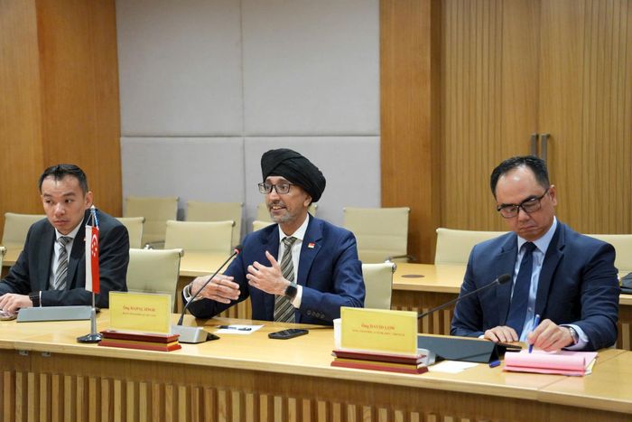 Đại sứ Singapore tại Việt Nam Rajpal Singh phát biểu tại buổi làm việc.