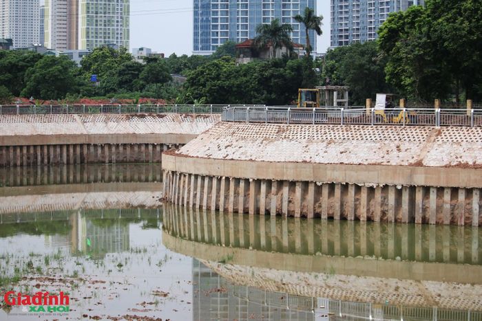 Hệ thống kè xung quanh hồ Đồng Bông 2 hiện đã được thi công hoàn thiện.