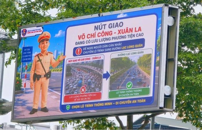 Các thông tin được trình bày ngắn gọn, trực quan, giúp người tham gia giao thông dễ dàng quan sát ngay khi lưu thông qua khu vực