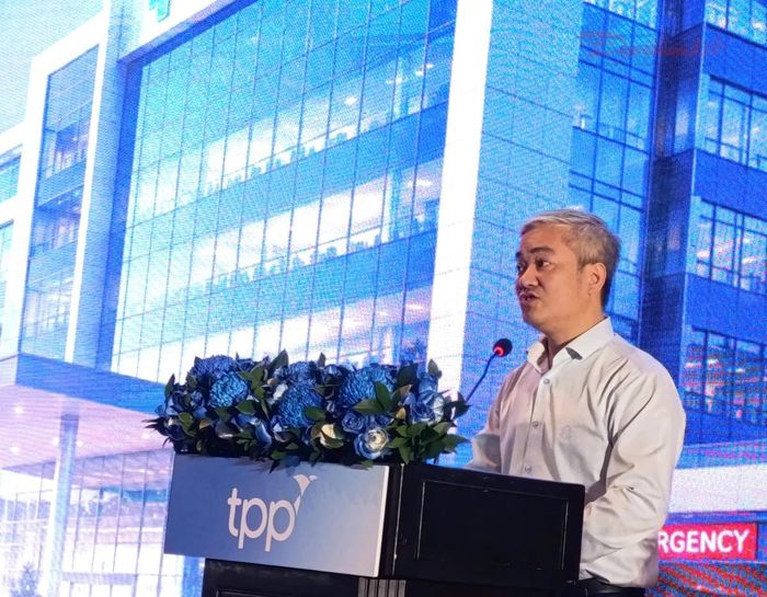 Ông Trần Tuấn Linh, Tổng Biên Tập Báo Sức Khỏe và Đời Sống phát biểu tại hội thảo. Ảnh: T.Luân.