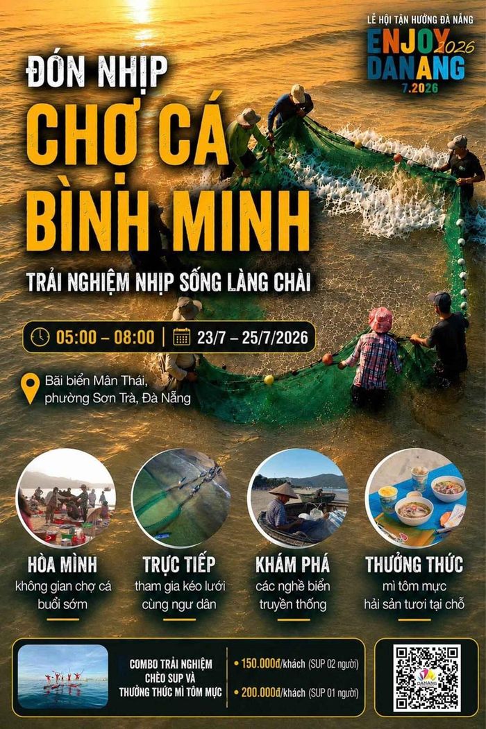 Đón nhịp chợ cá bình minh diễn ra từ 5h đến 8h ngày 23-25.7