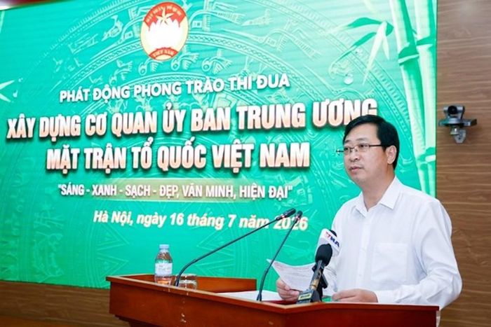 Phó Chủ tịch Cao Xuân Thạo phát động phong trào thi đua xây dựng Cơ quan UBTƯ MTTQ Việt Nam "Sáng - xanh - sạch - đẹp, văn minh, hiện đại"