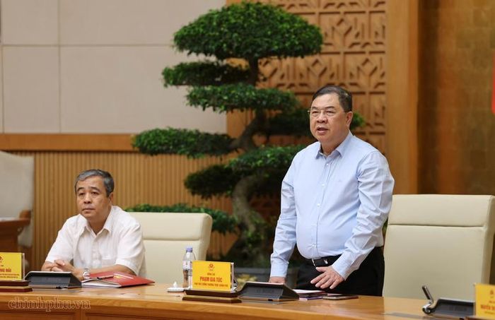 Phó Thủ tướng Thường trực Phạm Gia Túc phát biểu kết luận cuộc làm việc - Ảnh: VGP/Phương Nguyên