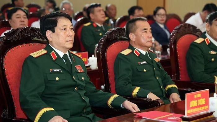 Đại tướng Lương Cường, nguyên Ủy viên Bộ Chính trị, nguyên Chủ tịch nước dự lễ kỷ niệm.
