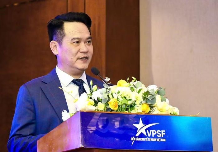Chủ tịch Hội Doanh nhân trẻ Việt Nam Đặng Hồng Anh phát biểu tại Hội nghị. (Ảnh: Trung ương Hội Doanh nhân trẻ Việt Nam)
