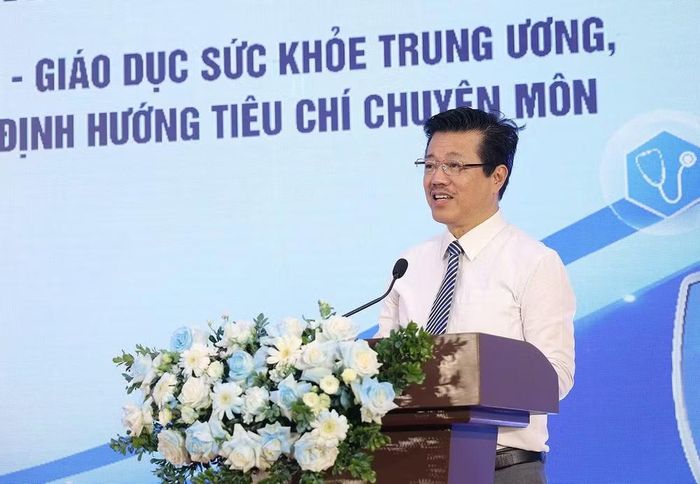 Ông Vũ Mạnh Cường, Giám đốc Trung tâm Truyền thông-Giáo dục sức khỏe Trung ương, Bộ Y tế phát biểu.